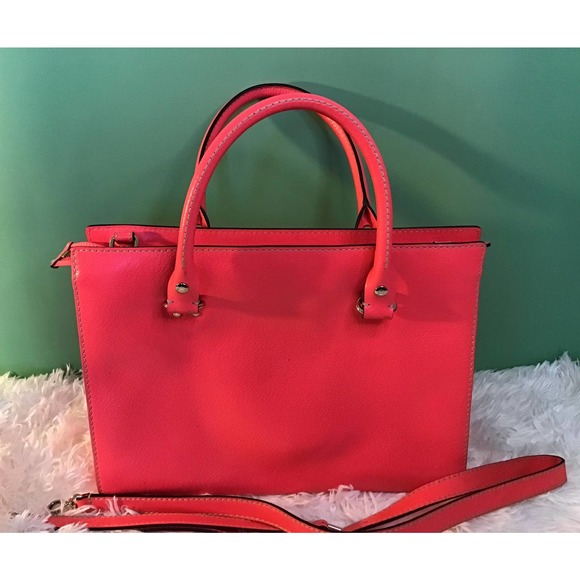 Kate Spade Flamingo Pink Stuctured Handbag/Crossbody - Picture 2 of 8